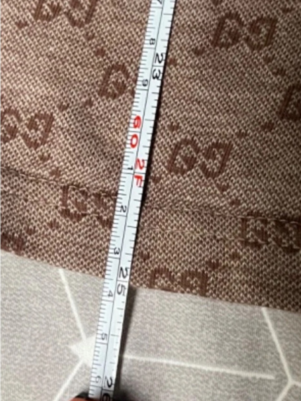 Gucci Brown GG Jacquard Polo with Red-Green Stripe Collar - Picture 3 of 3